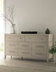 Camden Eight Drawer Oak Wood Dresser in Chai