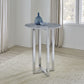Amalfi 32 inch Round Carrara Marble Top Bar Table