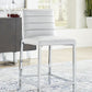Amalfi Metal Back Counter Stool in White Leather