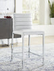 Amalfi Metal Back Counter Stool in White Leather