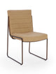 Madison Metal Frame Dining Chair in Honey Synthetic Leather