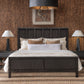 Dorsey California King-size Wooden Panel Bed in Basalt Grey