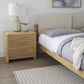 Furano Three Drawer Ash Wood Nightstand in Ginger