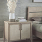 Sumire Two Door Ash Wood Bachelor Chest in Ginger and Natural Cane