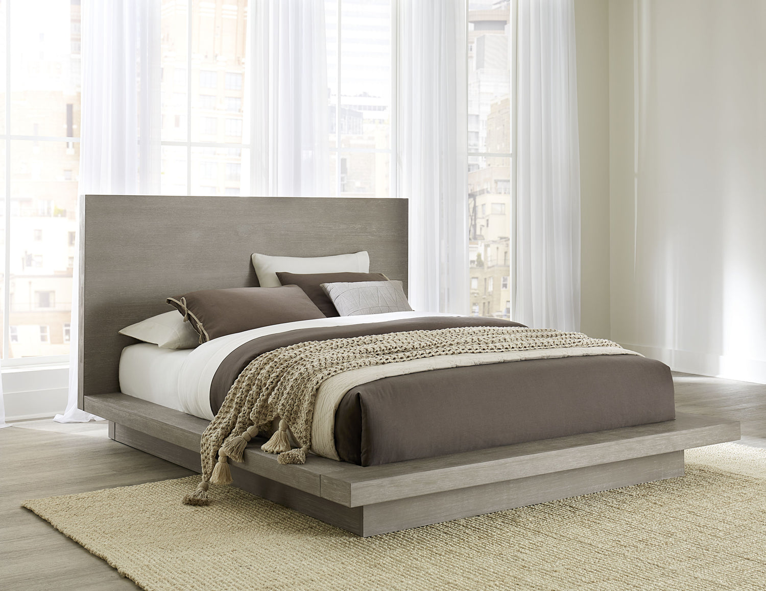 Melbourne Full-Size Panel Bed in Mineral