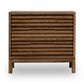 Tanner Three Drawer Ash Wood Nightstand in Roux
