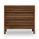 Tanner Three Drawer Ash Wood Nightstand in Roux