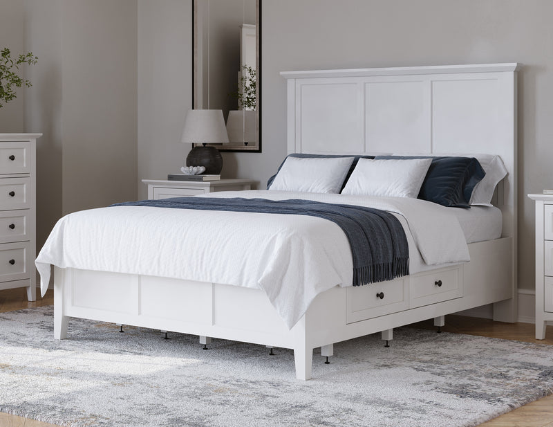 Grace Four Drawer Queen-size Platform Storage Bed in Snowfall White