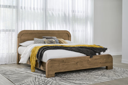Kione Acacia Wood Platform Bed in Lioness