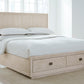 Maxime California King-size Two Drawer Footboard Storage Bed In Ash