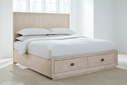 Maxime Two Drawer Footboard Storage Bed In Ash