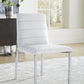 Amalfi Metal Back Chair in White Leather