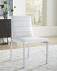 Amalfi Metal Back Chair in White Leather