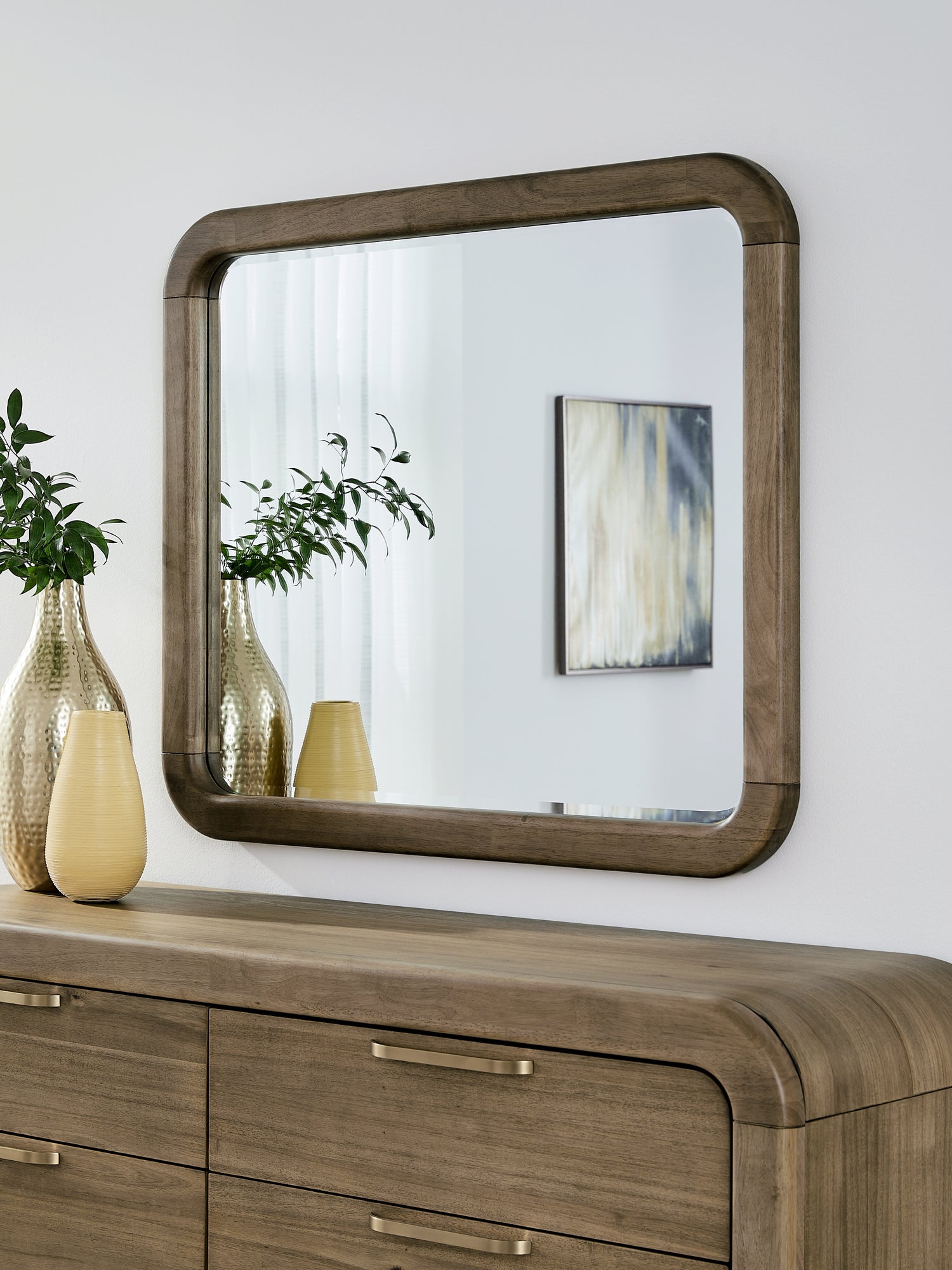 Kione Beveled Glass Wall or Dresser Mirror in Lioness