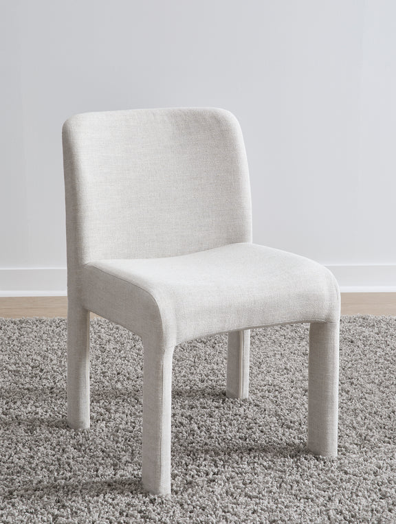 Devon Fully Upholstered Dining Chair in Turtle Dove Linen
