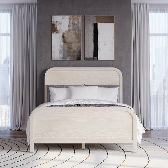 Drake King-size Wood Platform Bed in Sugar