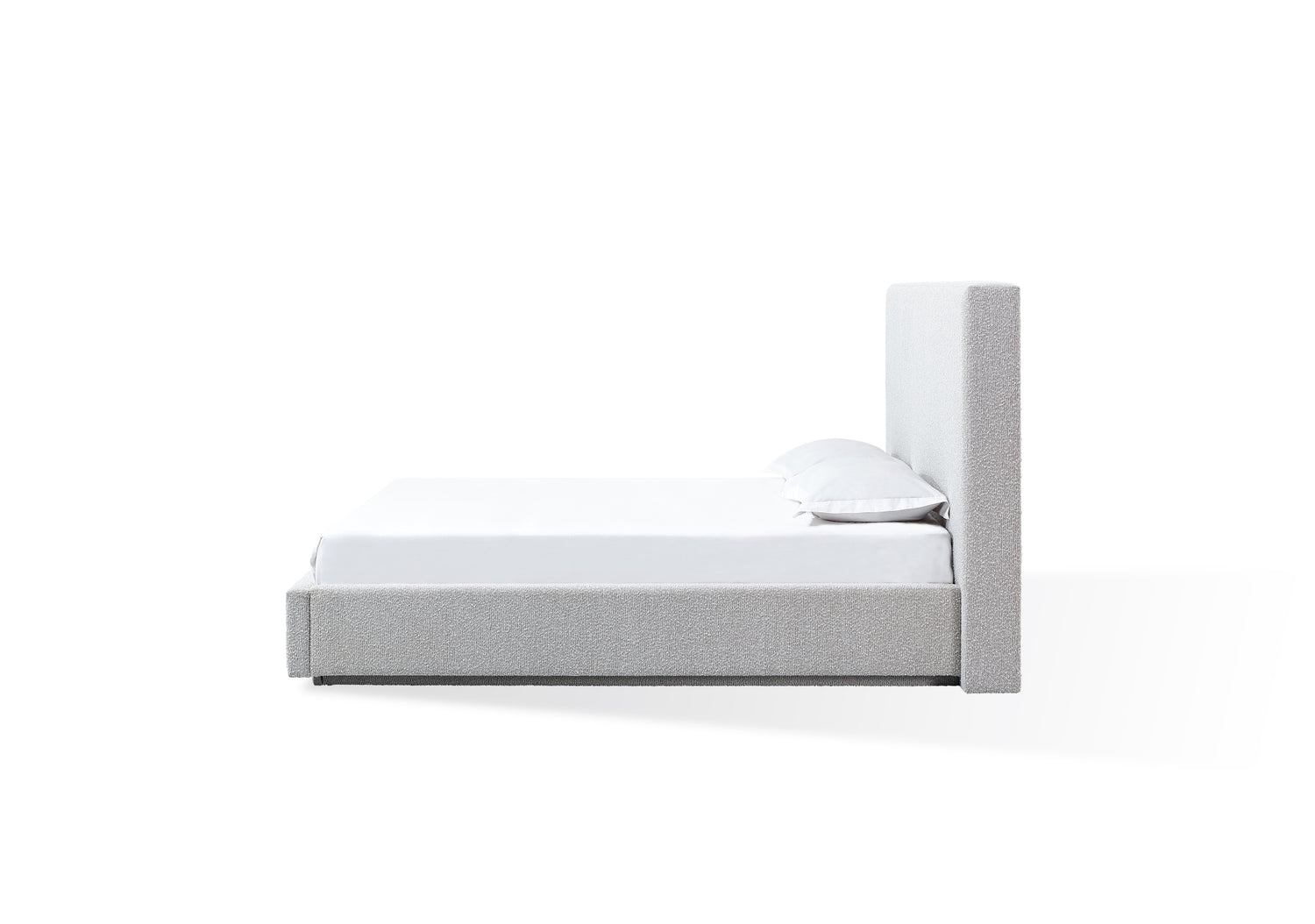 One Upholstered Modern Headboard in Cotton Ball Boucle (2026)