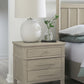 Camden Three Drawer Oak Wood Nightstand in Chai