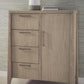 Sumire Four Drawer One Door Ash Wood Chest in Ginger