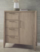 Sumire Four Drawer One Door Ash Wood Chest in Ginger