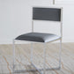 Amalfi X-Base Chair in Cobalt Leather