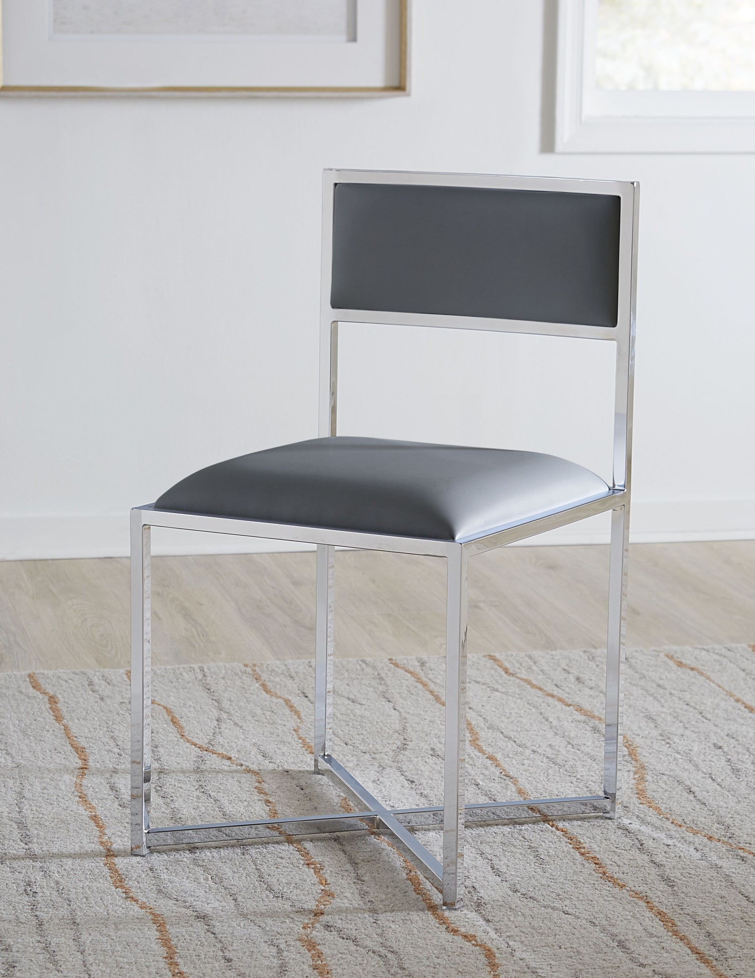 Amalfi X-Base Chair in Cobalt Leather