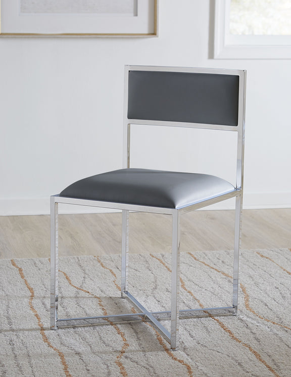 Amalfi X-Base Chair in Cobalt Leather