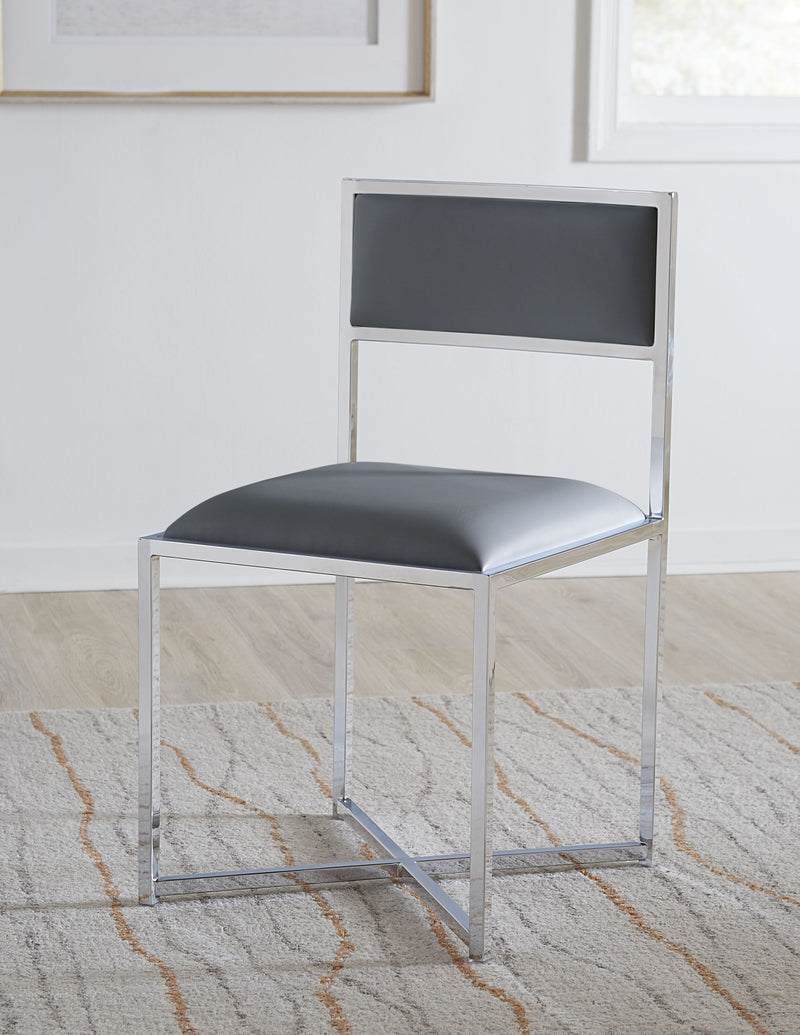 Amalfi X-Base Chair in Cobalt Leather