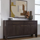 Zamba Four Door Two Drawer Acacia Wood Sideboard in Jaguar