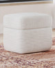Wisteria Upholstered Storage Ottoman in Frosty Corduroy