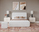 Wisteria King-size Upholstered Platform Bed in Frosty Corduroy
