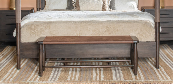 Koko Upholstered Bench in Minx