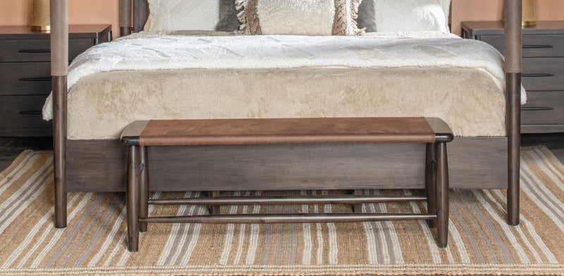 Koko Upholstered Bench in Minx