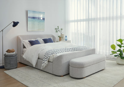 Kiki Upholstered Platform Bed in Cotton Ball Boucle (2026)