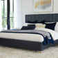 Argento Full Bed in Navy Blue and Burnished Brass