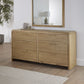 Furano Six Drawer Ash Wood Dresser in Ginger