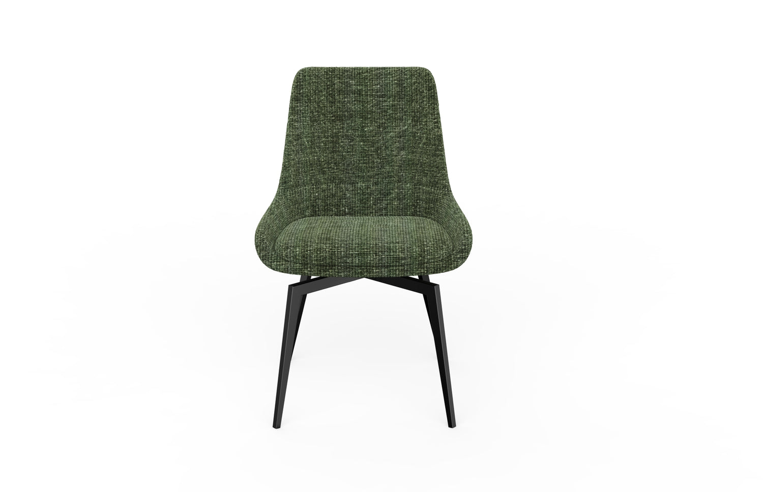CEO 180 Degree Return Swivel Upholstered Dining Chair in Olive
