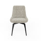 CEO 180 Degree Return Swivel Upholstered Dining Chair in Beige