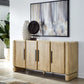 Nia Four Door Acacia Wood Sideboard in Lioness