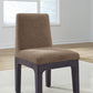 Zamba Chenille Upholstered Acacia Wood Dining Chair in Pineapple and Jaguar