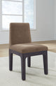 Zamba Chenille Upholstered Acacia Wood Dining Chair in Pineapple and Jaguar