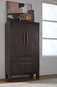 Zamba Four Door One Drawer Acacia Bar Cabinet in Jaguar