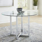 Amalfi 54 inch Round Glass Top Counter Table