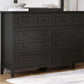 Grace Eight Drawer Dresser in Raven Black (2024)