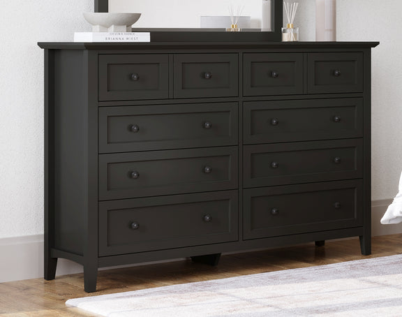 Grace Eight Drawer Dresser in Raven Black (2024)