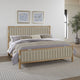 Furano King-size Upholstered Panel Bed in Ginger and Brun Boucle