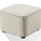 Louis Upholstered Ottoman in Natural Linen (2026)