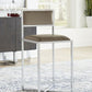 Amalfi X-Base Counter Stool in Taupe Leather