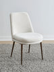 Wyatt Upholstered Dining Chair in Ricotta Boucle and Bronze Metal