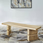 Nia Acacia Wood Dining Bench in Lioness